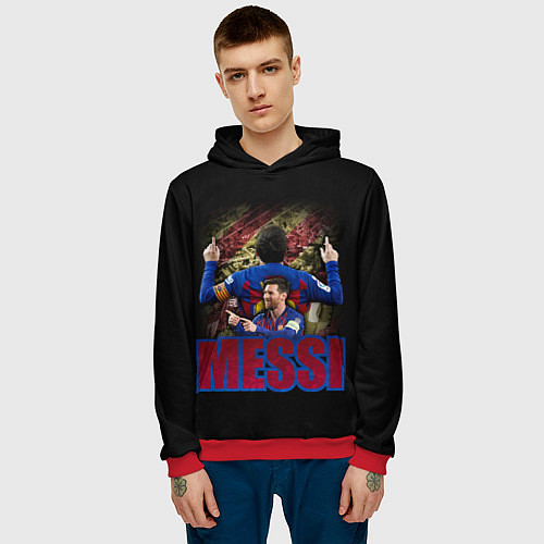 Мужская толстовка МЕССИ MESSI / 3D-Красный – фото 3