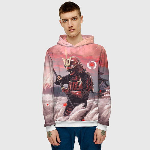 Мужская толстовка Ghost of Tsushim Призрак Цусимы Z / 3D-Белый – фото 3