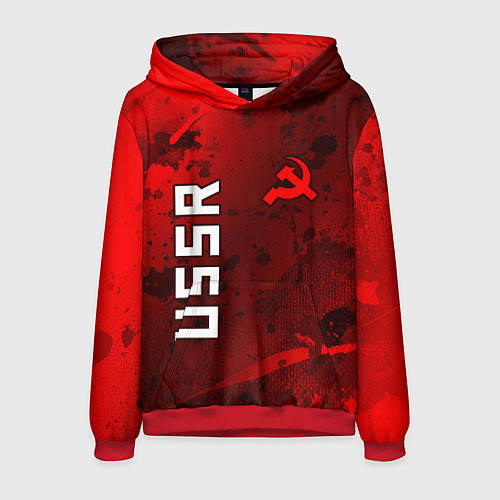 Мужская толстовка USSR - Серп и Молот - Краска / 3D-Красный – фото 1