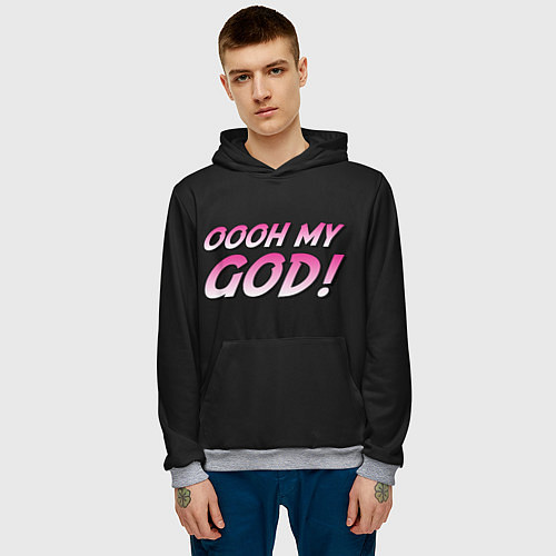 Мужская толстовка Oooh My God!! / 3D-Меланж – фото 3