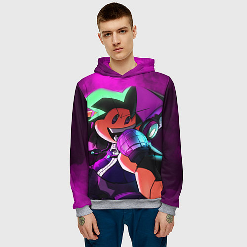 Мужская толстовка Бойфренд Boyfriend FNF / 3D-Меланж – фото 3