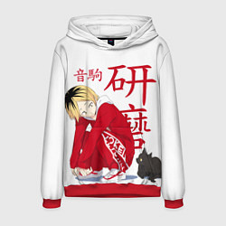 Толстовка-худи мужская Кенма Козуме, Haikyuu!!, цвет: 3D-красный