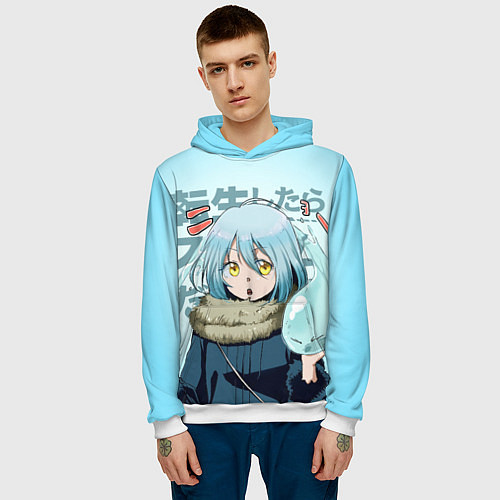 Мужская толстовка Римуру Темпест, TenSura / 3D-Белый – фото 3