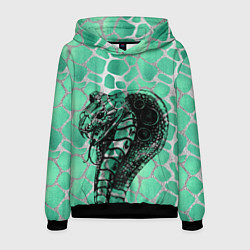 Толстовка-худи мужская Кобра Змеиный стиль, цвет: 3D-черный