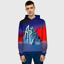 Толстовка-худи мужская Ария - Мания величия, цвет: 3D-синий — фото 2