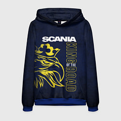 Толстовка-худи мужская Scania king of the road, цвет: 3D-синий