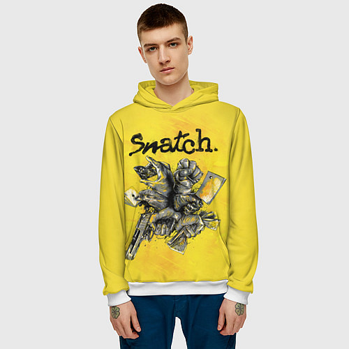 Мужская толстовка Snatch: Art / 3D-Белый – фото 3