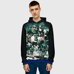 Толстовка-худи мужская Большой куш: Персонажи, цвет: 3D-синий — фото 2