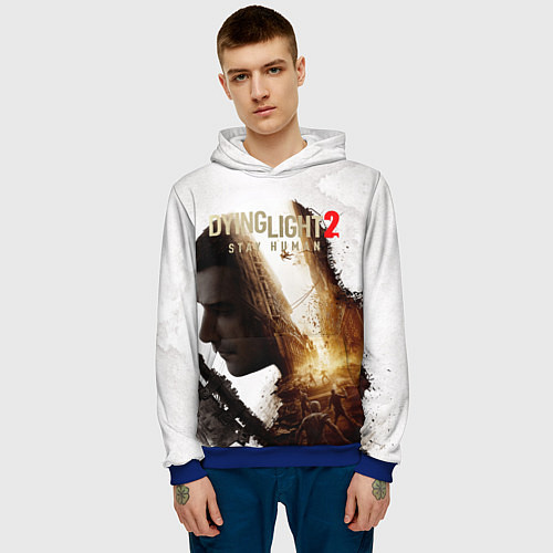 Мужская толстовка Dying Light 2 Original / 3D-Синий – фото 3