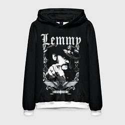 Толстовка-худи мужская RIP Lemmy, цвет: 3D-белый