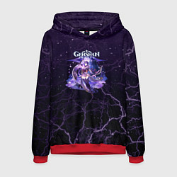 Толстовка-худи мужская Genshin Impact - Raiden Shogun, цвет: 3D-красный