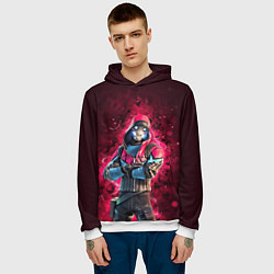 Толстовка-худи мужская Fortnite Bonehead, цвет: 3D-белый — фото 2