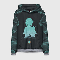 Толстовка-худи мужская XIAO СЯО ГЕНШИН, цвет: 3D-меланж