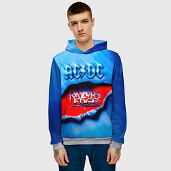 Толстовка-худи мужская ACDC - The Razor’s Edge, цвет: 3D-меланж — фото 2