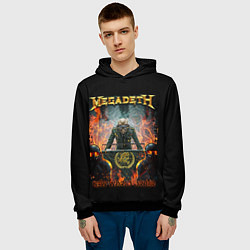Толстовка-худи мужская Megadeth, цвет: 3D-черный — фото 2