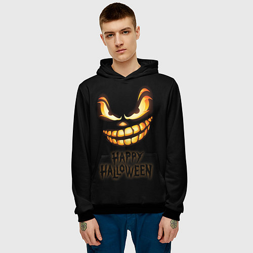 Мужская толстовка Happy Halloween / 3D-Черный – фото 3