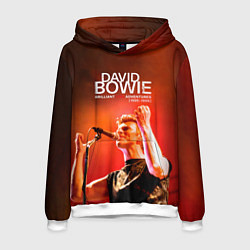 Толстовка-худи мужская Brilliant Live Adventures - David Bowie, цвет: 3D-белый