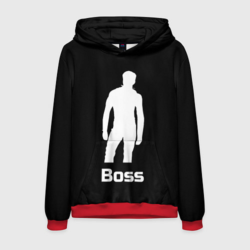 Мужская толстовка Boss of the gym on black / 3D-Красный – фото 1