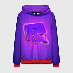 Толстовка-худи мужская ROBLOX NEON LOGO РОБЛОКС, цвет: 3D-красный