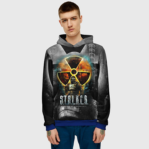 Мужская толстовка STALKER SHADOW OF CHERNOBYL СТАЛКЕР ТЕНИ ЧЕРНОБЫЛЯ / 3D-Синий – фото 3