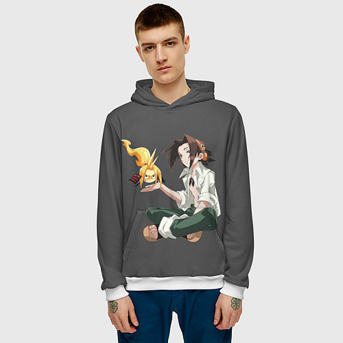 Мужская толстовка Веслый Йо / 3D-Белый – фото 3