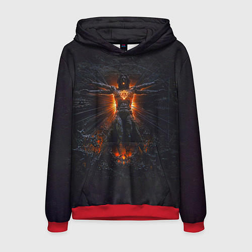 Мужская толстовка Clayman - In Flames / 3D-Красный – фото 1