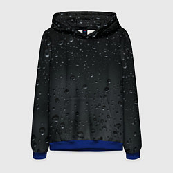 Толстовка-худи мужская Ночной дождь, цвет: 3D-синий