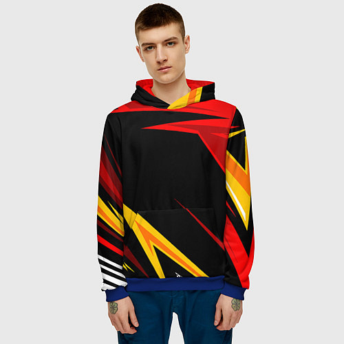 Мужская толстовка Уникальные линии / 3D-Синий – фото 3