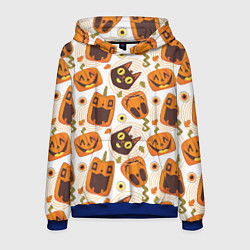 Толстовка-худи мужская Patern Halloween 10, цвет: 3D-синий
