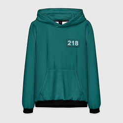 Толстовка-худи мужская Персонаж 218, цвет: 3D-черный