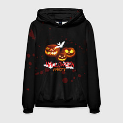 Толстовка-худи мужская Кровавый Halloween, цвет: 3D-черный