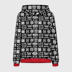 Толстовка-худи мужская Geometry Dash: Cubes, цвет: 3D-красный