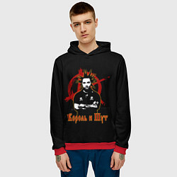 Толстовка-худи мужская Король и Шут анархия, цвет: 3D-красный — фото 2