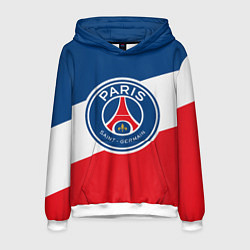 Толстовка-худи мужская Paris Saint-Germain FC, цвет: 3D-белый