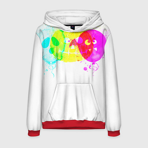 Мужская толстовка Призраки Хэллоуина полиэстер / 3D-Красный – фото 1