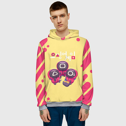 Мужская толстовка ИЗГОТАВЛИВАЮТ ВИЗИТКИ ОХРАНА / 3D-Меланж – фото 3