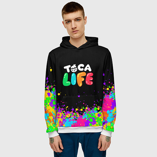 Мужская толстовка Toca Life / 3D-Белый – фото 3