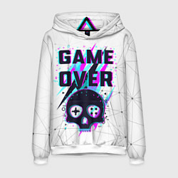 Толстовка-худи мужская Game OVER - NEON 3D, цвет: 3D-белый