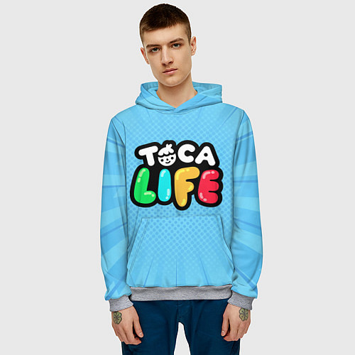 Мужская толстовка Toca Life: Logo / 3D-Меланж – фото 3