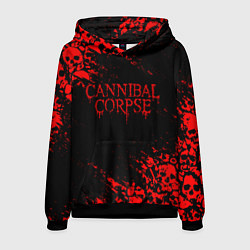 Толстовка-худи мужская CANNIBAL CORPSE КРАСНЫЕ ЧЕРЕПА, цвет: 3D-черный