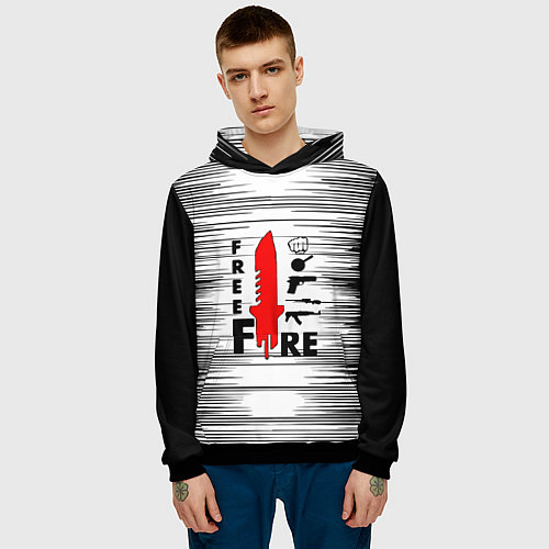 Мужская толстовка Free Fire Фри Фаер, / 3D-Черный – фото 3