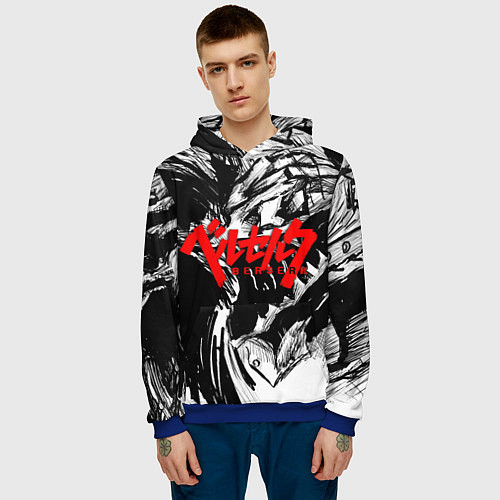 Мужская толстовка БЕРСЕРК РИСУНОК BERSERK / 3D-Синий – фото 3