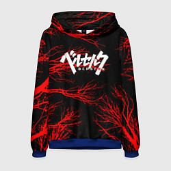 Толстовка-худи мужская Berserk: Ветки деревьев, цвет: 3D-синий