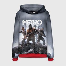 Толстовка-худи мужская МЕТРО ИСХОД АРТЁМ ,ЯДЕРНАЯ ЗИМА METRO EXODUS, цвет: 3D-красный