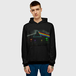 Толстовка-худи мужская ПИНК ФЛОЙД PINK FLOYD LOGO, цвет: 3D-черный — фото 2