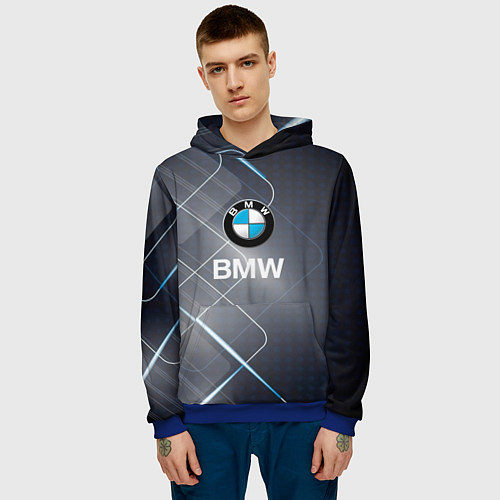 Мужская толстовка BMW Logo / 3D-Синий – фото 3