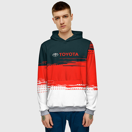 Мужская толстовка Toyota Texture / 3D-Меланж – фото 3