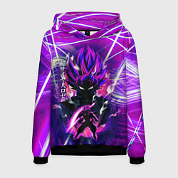 Толстовка-худи мужская Гоку Блек Anime Dragon Ball Super Saiyan, цвет: 3D-черный
