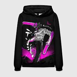 Толстовка-худи мужская Chainsaw Man - Дэнджи, цвет: 3D-черный