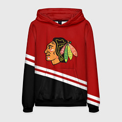 Толстовка-худи мужская Chicago Blackhawks, NHL, цвет: 3D-черный